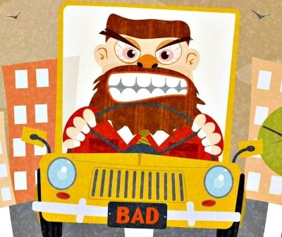 road rage cartoon