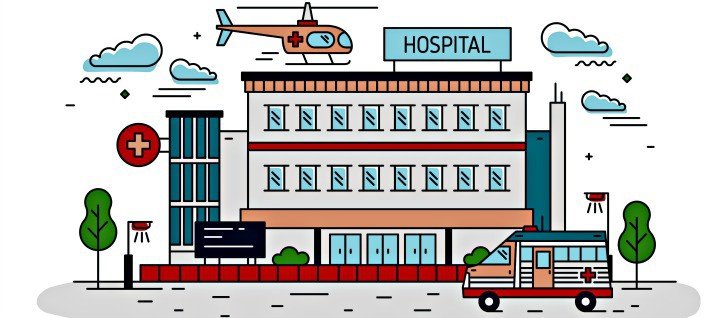 sketch of a hospital sketch of a hospital