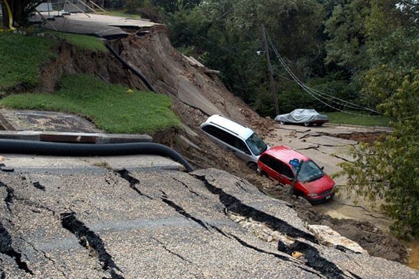 landslide landslide damage