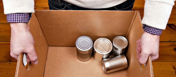 box of canned goods box of canned goods