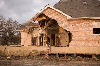 house destroyed by hurricane
