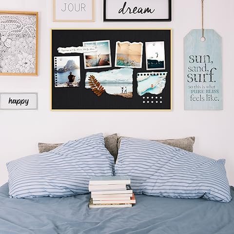 vision board in a bedroom